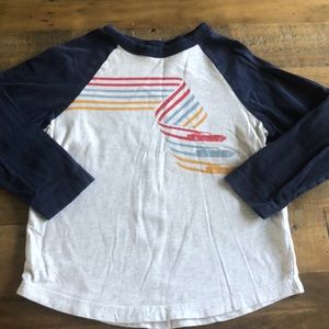 Baseball long sleeve T-shirt with car design